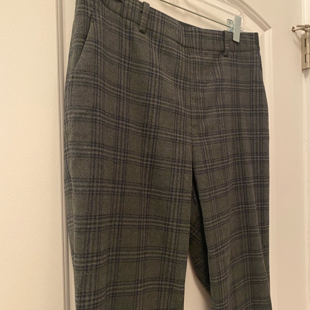 Grey Plaid Pants